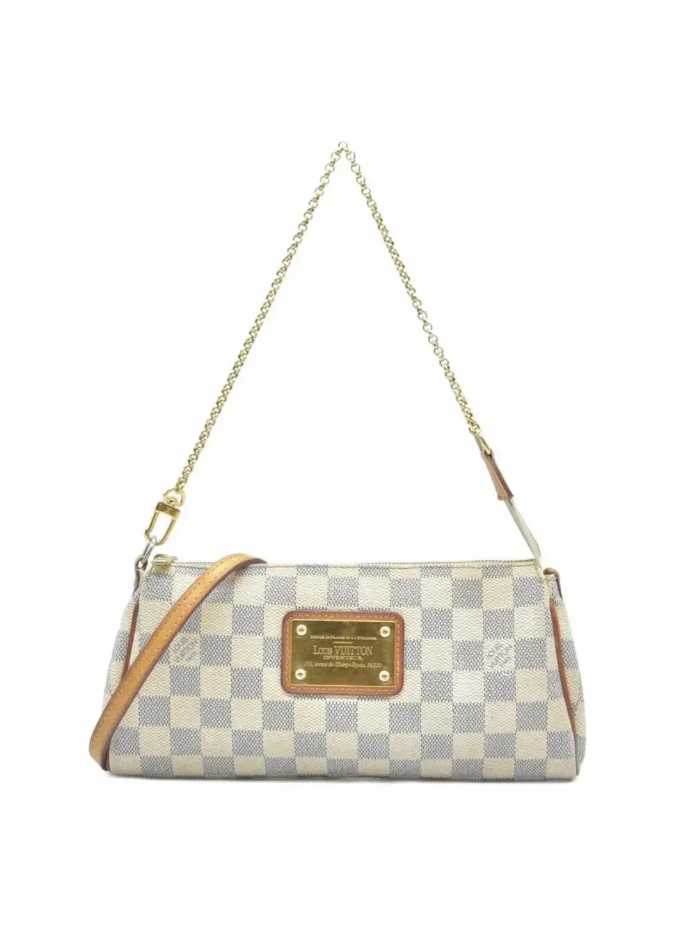 $1460 2012 Louis Vuitton Damier Azur Eva Clutch SN2182